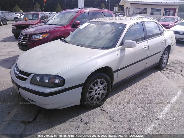 2G1WF52E649255934 - 2004 CHEVROLET IMPALA GRAY photo 2