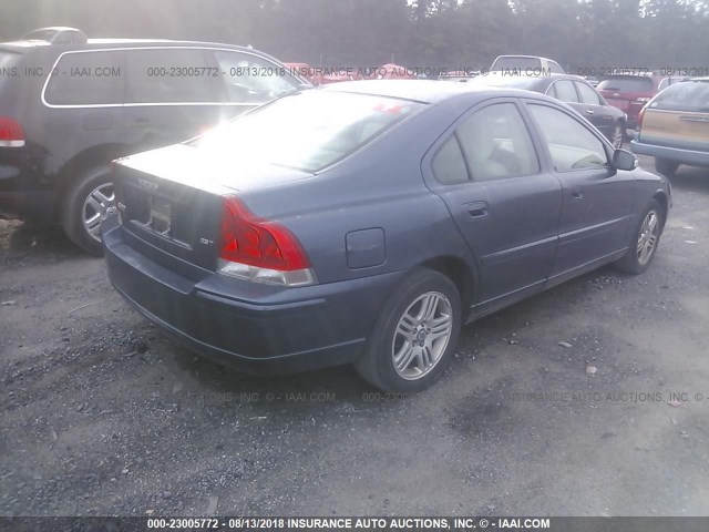 YV1RS592X82696072 - 2008 VOLVO S60 2.5T BLUE photo 4