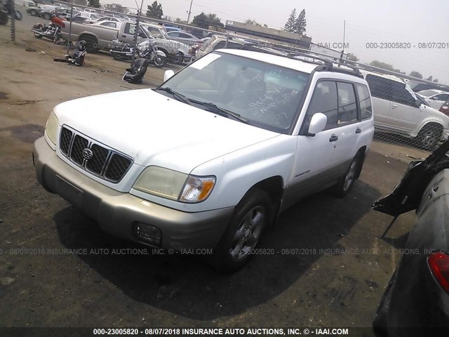 JF1SF65561H746847 - 2001 SUBARU FORESTER S WHITE photo 2