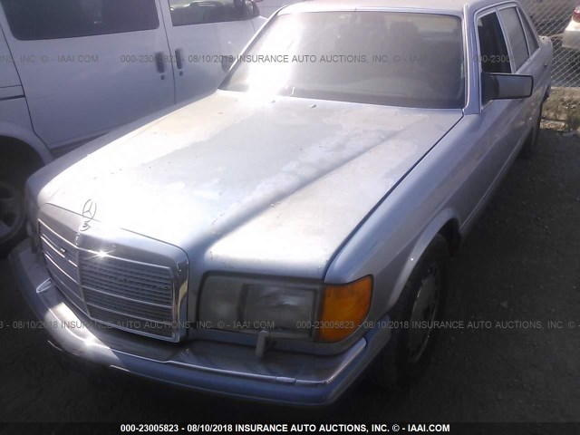 WDBCA39E8MA601259 - 1991 MERCEDES-BENZ 560 SEL Light Blue photo 2