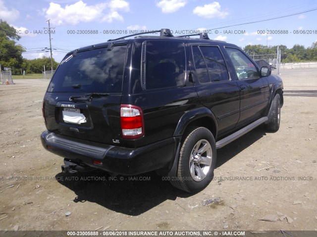 JN8DR09Y84W910731 - 2004 NISSAN PATHFINDER LE/SE BLACK photo 4