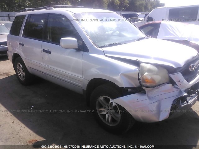 2HKYF18524H553815 - 2004 HONDA PILOT EXL SILVER photo 1