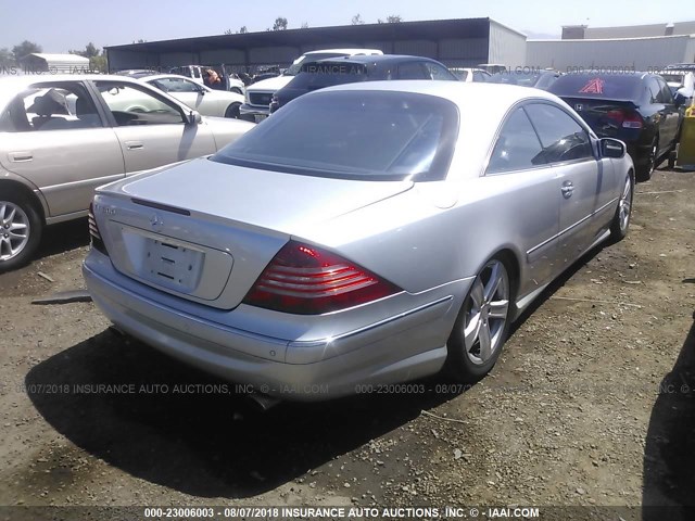 WDBPJ75JX2A029488 - 2002 MERCEDES-BENZ CL 500 SILVER photo 4