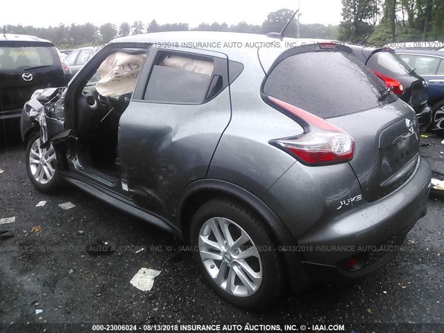 JN8AF5MV9GT653400 - 2016 NISSAN JUKE S/SV/SL/NISMO GRAY photo 3