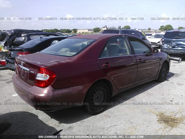4T1BE32K94U281073 - 2004 TOYOTA CAMRY LE/XLE/SE Qırmızı foto 4