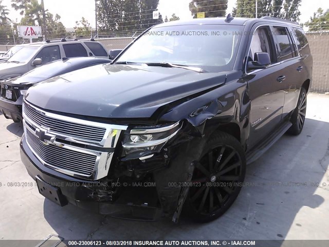 1GNSCBKC8FR548682 - 2015 CHEVROLET TAHOE C1500 LT BLACK photo 2