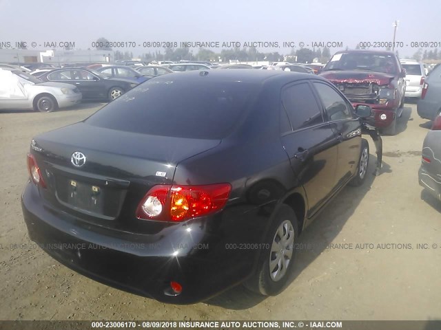 JTDBL40E899089036 - 2009 TOYOTA COROLLA LE/XLE BLACK photo 4