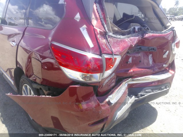 5N1AR2MN7FC708745 - 2015 NISSAN PATHFINDER S/SV/SL/PLATINUM 红色 照片 6