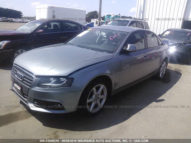 WAULF78K39N049751 - 2009 AUDI A4 2.0T QUATTRO GRAY photo 2