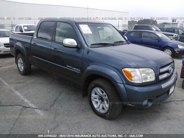 5TBDT44166S524416 - 2006 TOYOTA TUNDRA DOUBLE CAB SR5 BLUE photo 1