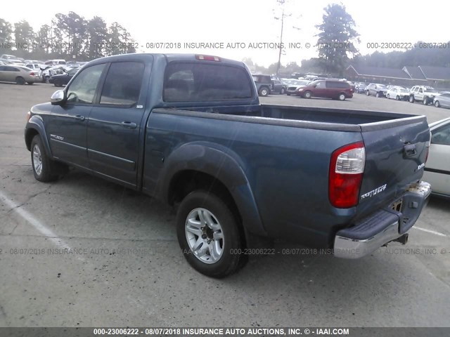 5TBDT44166S524416 - 2006 TOYOTA TUNDRA DOUBLE CAB SR5 BLUE photo 3