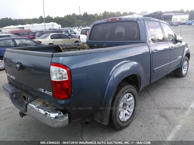 5TBDT44166S524416 - 2006 TOYOTA TUNDRA DOUBLE CAB SR5 BLUE photo 4