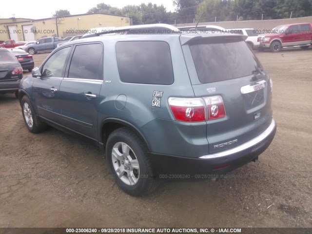 1GKEV33D89J167676 - 2009 GMC ACADIA SLT-2 GREEN photo 3