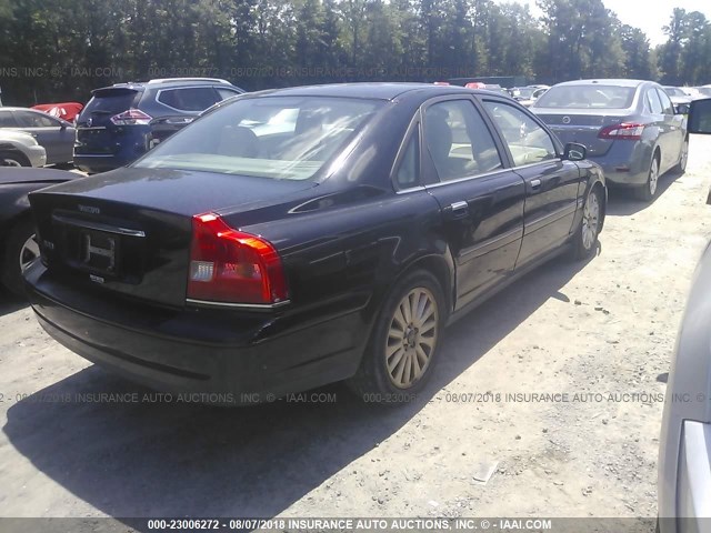 YV1TS92D341348610 - 2004 VOLVO S80 BLACK photo 4