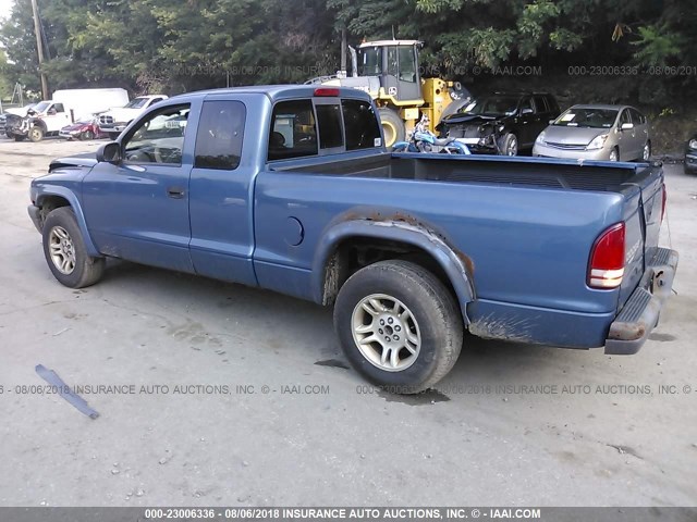 1D7HL12X53S126380 - 2003 DODGE DAKOTA SXT BLUE photo 3