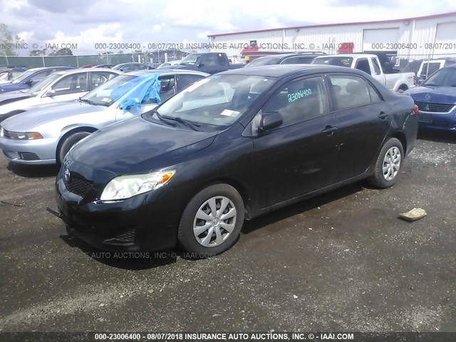 JTDBL40E499052839 - 2009 TOYOTA COROLLA LE/XLE BLACK photo 2