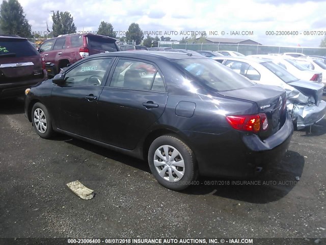 JTDBL40E499052839 - 2009 TOYOTA COROLLA LE/XLE BLACK photo 3