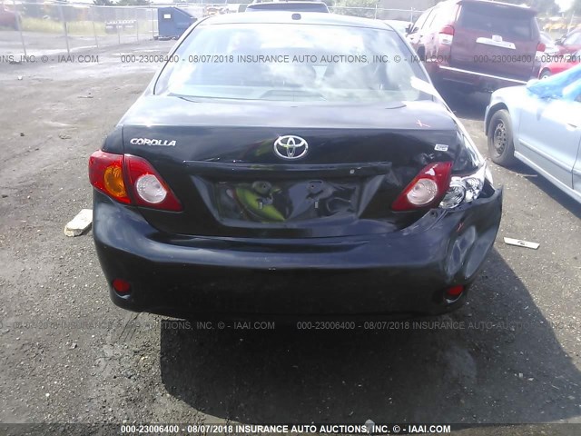 JTDBL40E499052839 - 2009 TOYOTA COROLLA LE/XLE BLACK photo 6