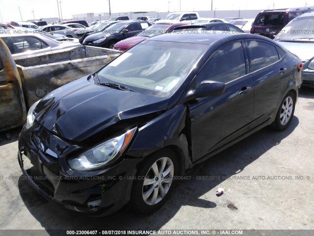 KMHCU4AE5CU085025 - 2012 HYUNDAI ACCENT GLS/GS/SE BLACK photo 2