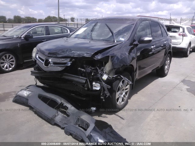 2HNYD28237H533453 - 2007 ACURA MDX BLACK photo 2