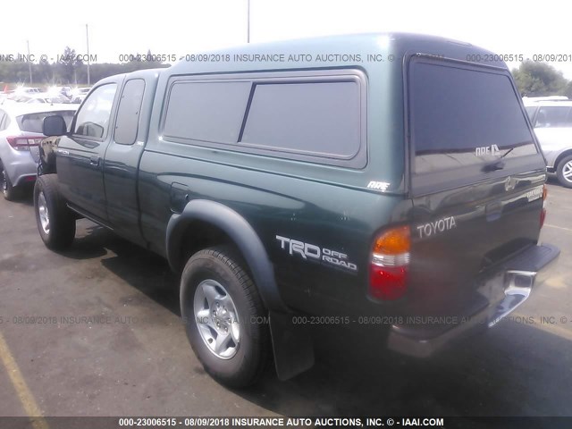 5TESN92N92Z077783 - 2002 TOYOTA TACOMA XTRACAB PRERUNNER GREEN photo 3