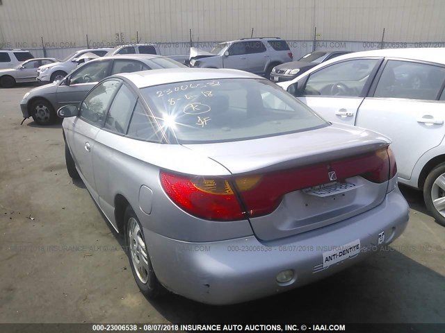 1G8ZY14721Z319985 - 2001 SATURN SC2 SILVER photo 3