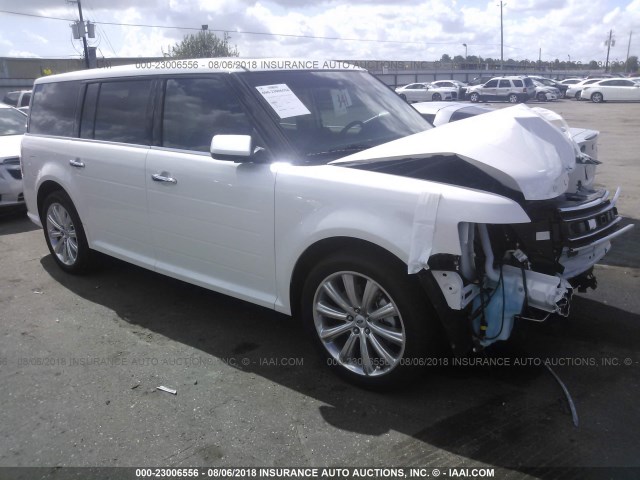 2FMGK5D85HBA07361 - 2017 FORD FLEX LIMITED WHITE photo 1