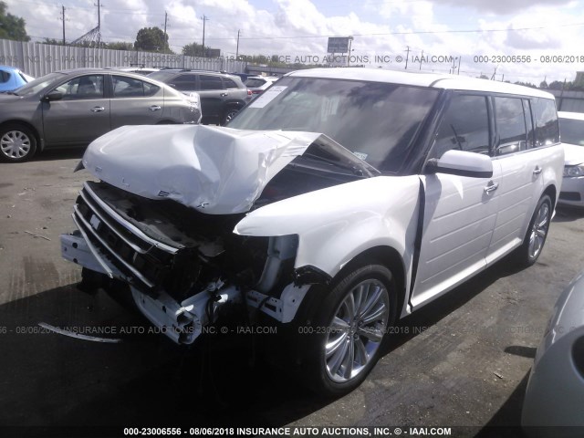 2FMGK5D85HBA07361 - 2017 FORD FLEX LIMITED WHITE photo 2