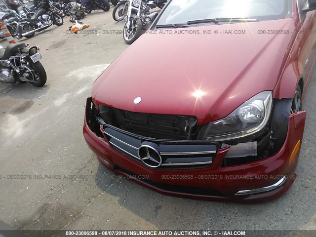 WDDGJ4HB3DF980972 - 2013 MERCEDES-BENZ C 250 RED photo 6