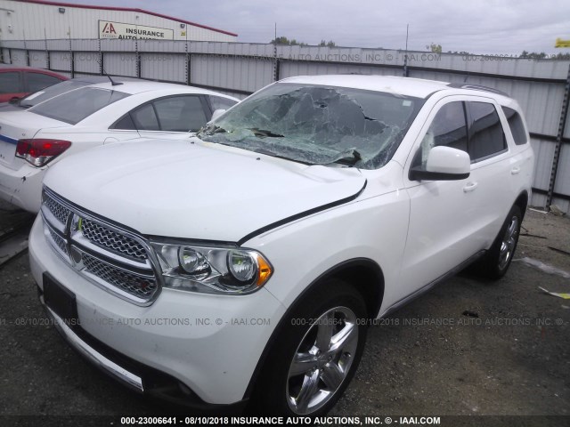 1C4RDHAG4DC699451 - 2013 DODGE DURANGO SXT WHITE photo 2