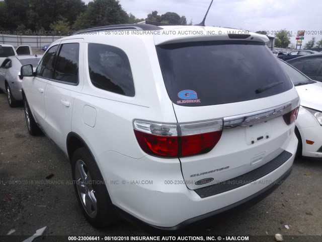 1C4RDHAG4DC699451 - 2013 DODGE DURANGO SXT WHITE photo 3