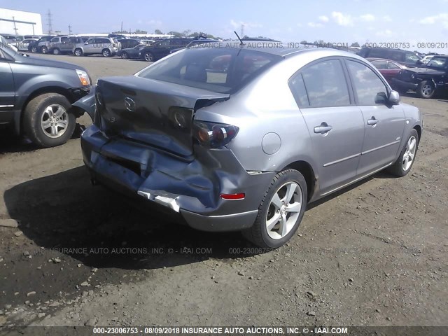 JM1BK324X61508869 - 2006 MAZDA 3 S GRAY photo 4