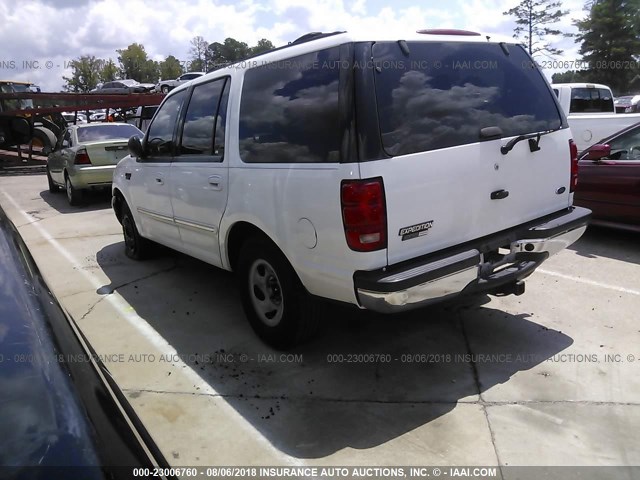 1FMRU15W11LB23140 - 2001 FORD EXPEDITION XLT WHITE photo 3