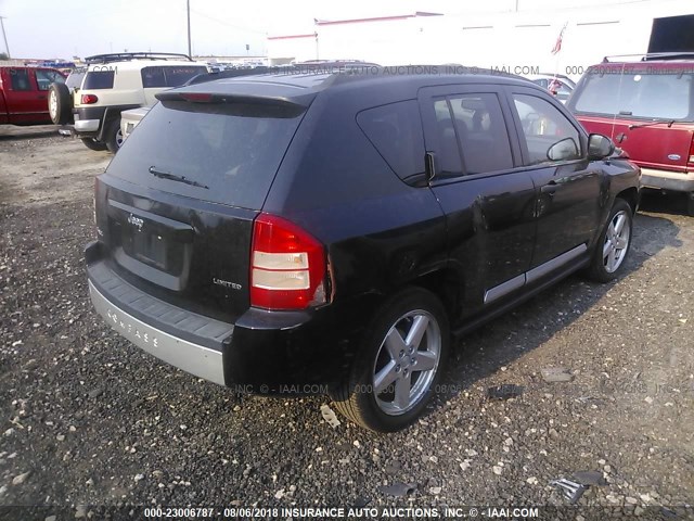 1J8FF57W27D275817 - 2007 JEEP COMPASS LIMITED BLACK photo 4