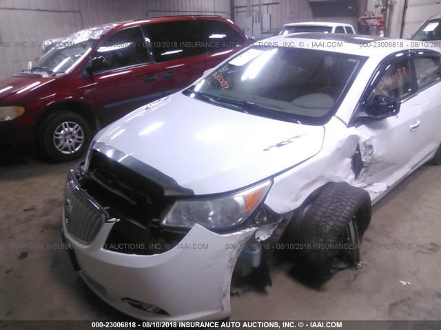 1G4GE5EV3AF136151 - 2010 BUICK LACROSSE CXS WHITE photo 6