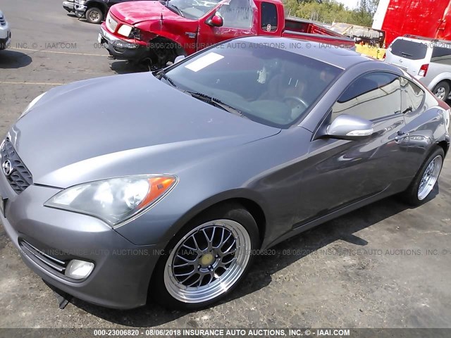 KMHHU6KH1AU003556 - 2010 HYUNDAI GENESIS COUPE 3.8L SILVER photo 2