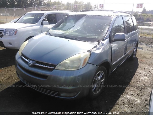 5TDZA22C05S275315 - 2005 TOYOTA SIENNA XLE/XLE LIMITED Light Blue photo 2