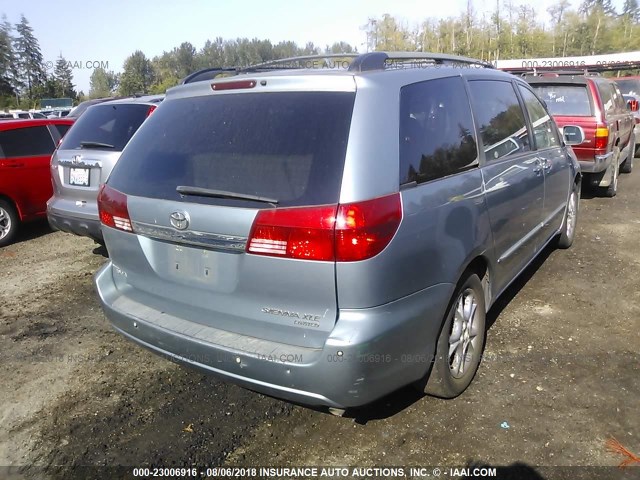 5TDZA22C05S275315 - 2005 TOYOTA SIENNA XLE/XLE LIMITED Light Blue photo 4