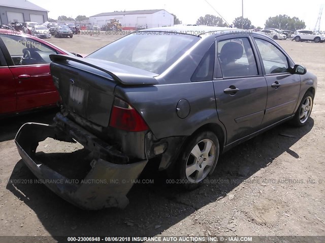 1FAHP34NX7W342655 - 2007 FORD FOCUS ZX4/S/SE/SES 灰色 照片 4