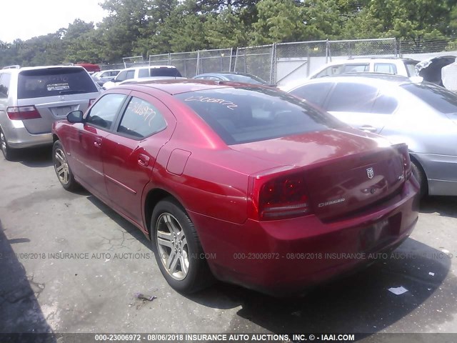2B3KA53H77H656255 - 2007 DODGE CHARGER R/T RED photo 3