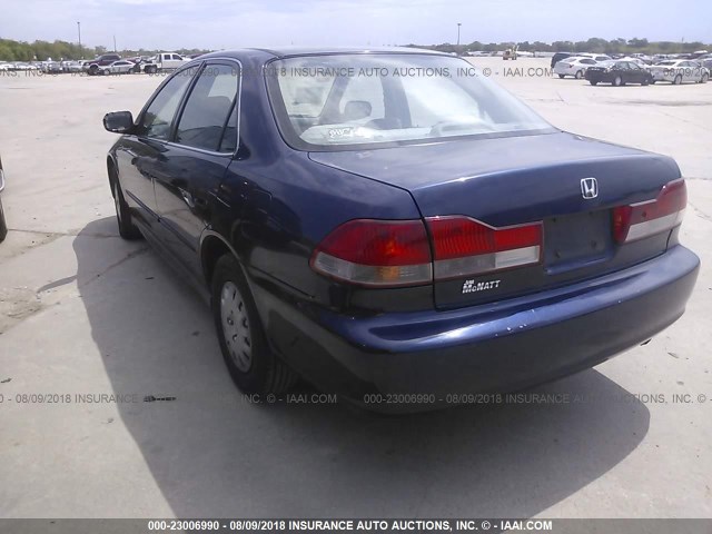 1HGCF866X2A116102 - 2002 HONDA ACCORD VALUE BLUE photo 3