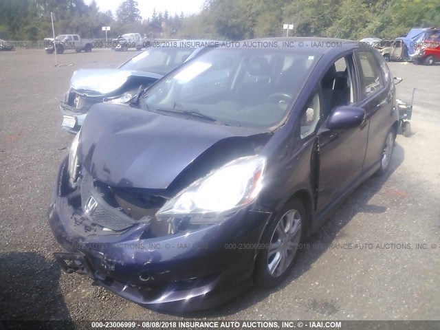 JHMGE88439S035864 - 2009 HONDA FIT SPORT PURPLE photo 2