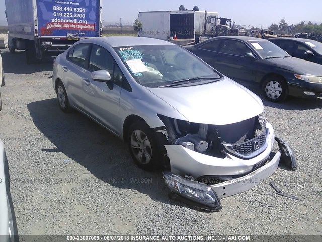 19XFB2F58EE270417 - 2014 HONDA CIVIC LX SILVER photo 1