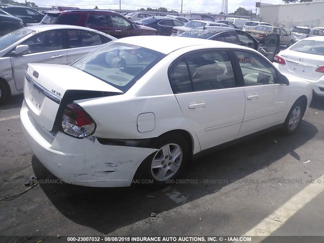 1G1ZT52865F129050 - 2005 CHEVROLET MALIBU LS Ақ фото 4