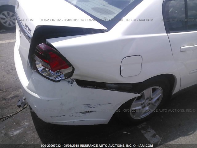 1G1ZT52865F129050 - 2005 CHEVROLET MALIBU LS Ақ фото 6