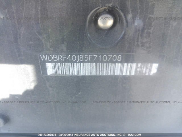 WDBRF40J85F710708 - 2005 MERCEDES-BENZ C 230K SPORT SEDAN BLACK photo 9
