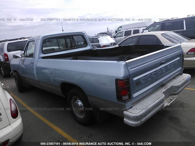 1B7HE16Y6NS524725 - 1992 DODGE D-SERIES D150 SILVER photo 3