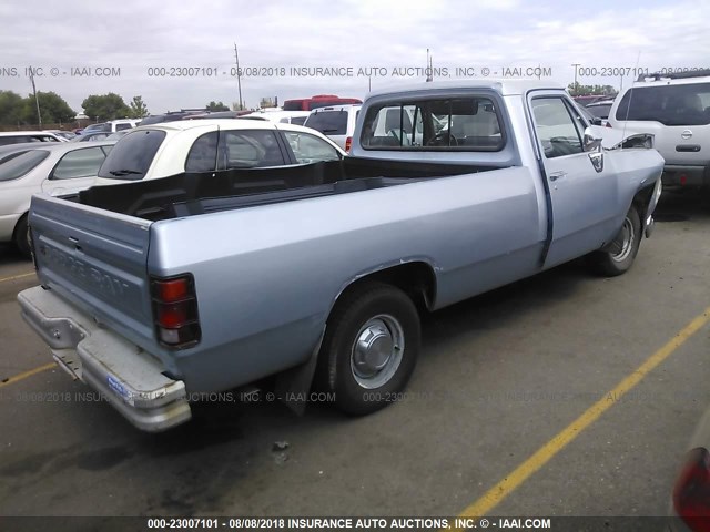 1B7HE16Y6NS524725 - 1992 DODGE D-SERIES D150 SILVER photo 4