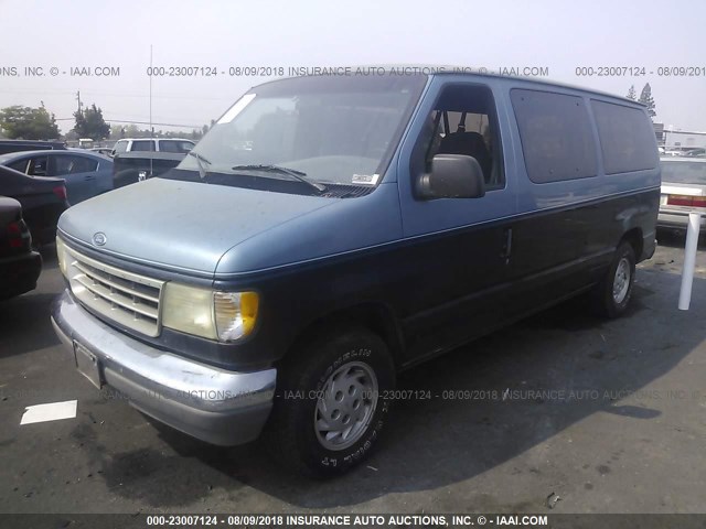 1FMEE11N2RHA36287 - 1994 FORD ECONOLINE E150 BLUE photo 2