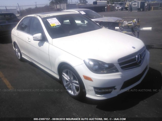 WDDGF4HB8EG252769 - 2014 MERCEDES-BENZ C 250 WHITE photo 1